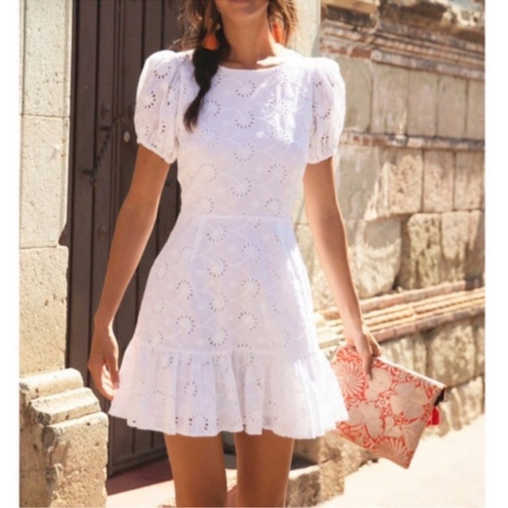 Yumi Kim Alicia Dress in Pixie White‎ Eyelet sz xl